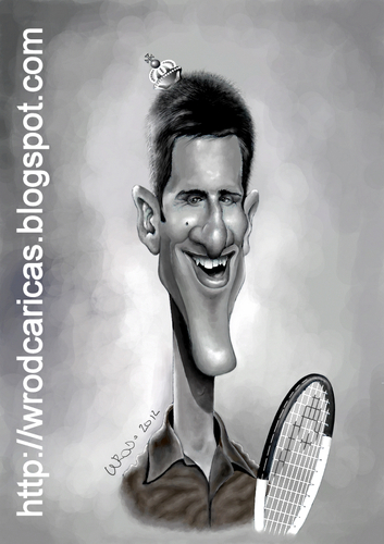 Cartoon: Novak Djokovic (medium) by WROD tagged novak,djokovic