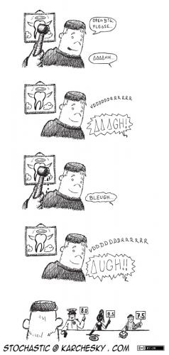 Cartoon: Exam (medium) by karchesky tagged dentist,exam,stochastic