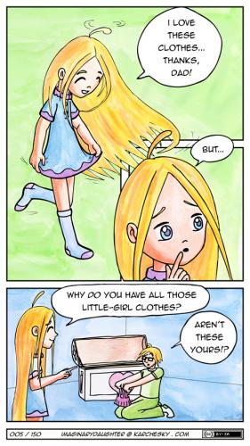 Cartoon: Imaginary Daughter 005 (medium) by karchesky tagged imaginary,daughter
