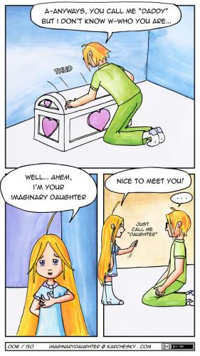 Cartoon: Imaginary Daughter 006 (medium) by karchesky tagged imaginary,daughter