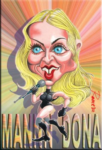 Cartoon: Madonna (medium) by Romero tagged musica,espectaculo,dibujo,caricatura,arte,madonna,diversion,caricature,woman,art,portrait
