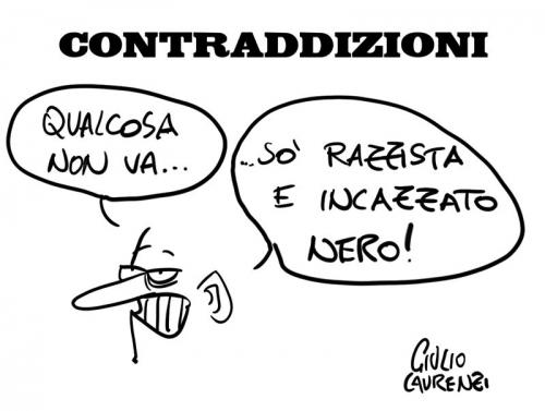 Cartoon: Contraddizioni (medium) by Giulio Laurenzi tagged politics
