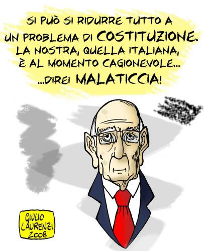 Cartoon: La Costituzione (medium) by Giulio Laurenzi tagged politics