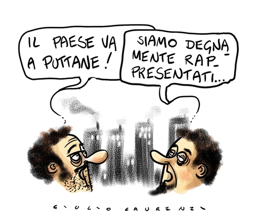 Cartoon: Ma non doveva (medium) by Giulio Laurenzi tagged italy