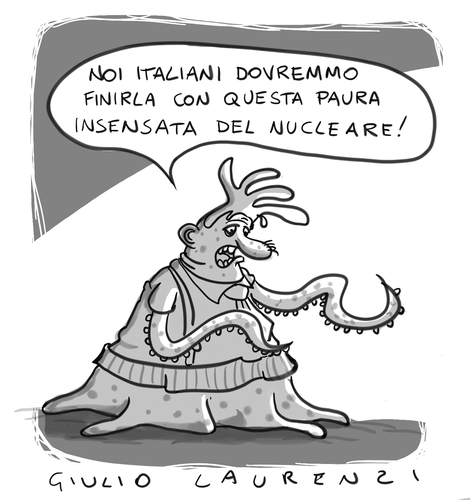 Cartoon: Nucleare (medium) by Giulio Laurenzi tagged nucleare