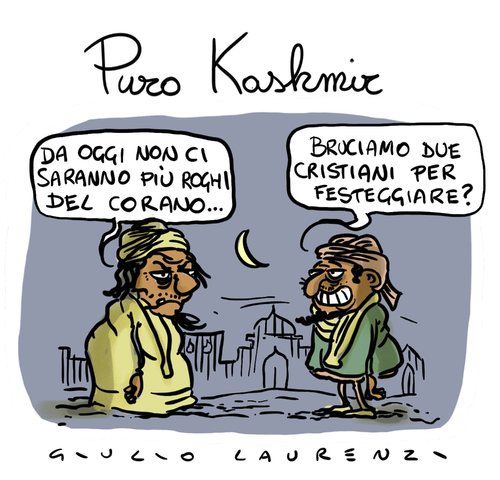 Cartoon: Puro Kashmir (medium) by Giulio Laurenzi tagged kashmir