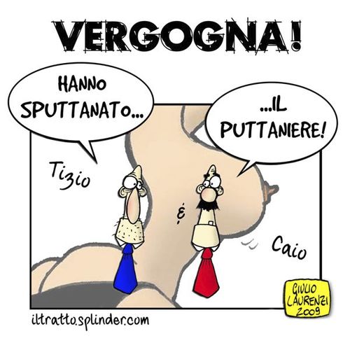 Cartoon: Vergogna (medium) by Giulio Laurenzi tagged vergogna