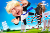 Cartoon: Backed the wrong horse (small) by Bart van Leeuwen tagged boris johnson brexit no deal parliament house of commons horse