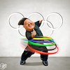 Cartoon: Diversion (small) by Bart van Leeuwen tagged pyeongchang,kimjongun,olympics,northkorea,wintersports