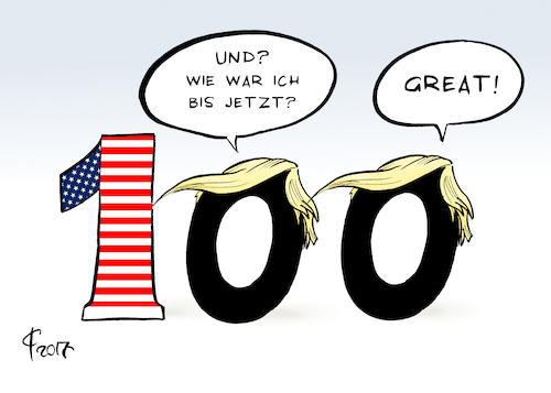 Cartoon: 100 Tage Trump (medium) by Paolo Calleri tagged usa,praesident,donald,trump,amt,hundert,tage,bilanz,dekrete,einwanderer,mexiko,syrien,nordkorea,gesundheitssystem,obamacare,einwanderungsgesetz,karikatur,cartoon,paolo,calleri,usa,praesident,donald,trump,amt,hundert,tage,bilanz,dekrete,einwanderer,mexiko,syrien,nordkorea,gesundheitssystem,obamacare,einwanderungsgesetz,karikatur,cartoon,paolo,calleri