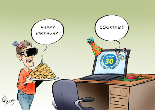 Cartoon: 30 Jahre World Wide Web (medium) by Paolo Calleri tagged welt,www,internet,pc,computer,weltumspannend,jubilaeum,geburtstag,30,jahre,wirtschaft,gesellschaft,kultur,gefahren,glaeserner,buerger,medien,social,media,facebook,visionen,kommunikation,hasskommentare,fake,news,segen,fluch,tim,berners,lee,karikatur,cartoon,paolo,calleri,welt,www,internet,pc,computer,weltumspannend,jubilaeum,geburtstag,30,jahre,wirtschaft,gesellschaft,kultur,gefahren,glaeserner,buerger,medien,social,media,facebook,visionen,kommunikation,hasskommentare,fake,news,segen,fluch,tim,berners,lee,karikatur,cartoon,paolo,calleri