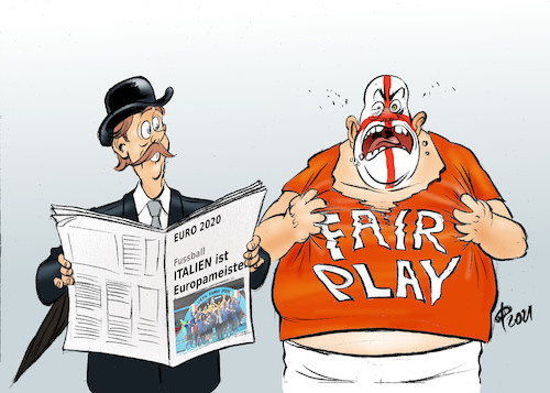 Cartoon: Dr. Jekyll und Mr. Hate (medium) by Paolo Calleri tagged welt,europa,eu,euro,2020,2021,europameisterschaft,fussball,sport,fans,england,italien,europameister,finale,endspiel,elfmeter,hass,rassismus,gewalt,fair,play,sportsgeist,gesellschaft,freizeit,uefa,wembley,stadion,karikatur,cartoon,paolo,calleri,welt,europa,eu,euro,2020,2021,europameisterschaft,fussball,sport,fans,england,italien,europameister,finale,endspiel,elfmeter,hass,rassismus,gewalt,fair,play,sportsgeist,gesellschaft,freizeit,uefa,wembley,stadion,karikatur,cartoon,paolo,calleri