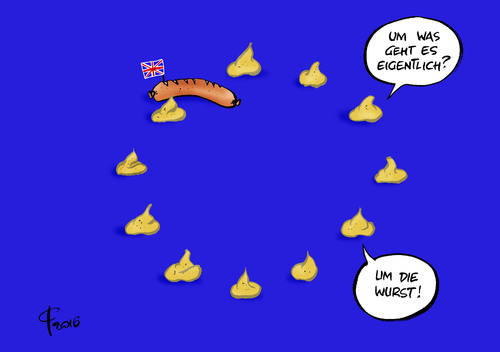 Cartoon: Extrawurst (medium) by Paolo Calleri tagged eu,bruessel,gipfel,treffen,regierungschefs,grosbritannien,brexut,austritt,zugestaendnisse,sozialleistungen,kuerzungen,buerger,forderungen,mitgliedschaft,karikatur,cartoon,paolo,calleri,eu,bruessel,gipfel,treffen,regierungschefs,grosbritannien,brexut,austritt,zugestaendnisse,sozialleistungen,kuerzungen,buerger,forderungen,mitgliedschaft,karikatur,cartoon,paolo,calleri