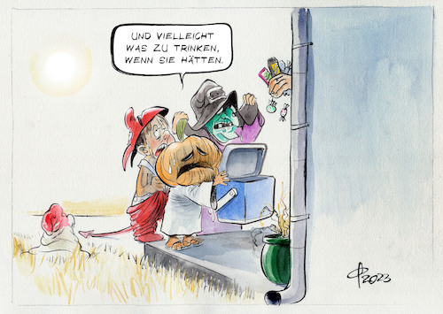 Cartoon: Gruselwetter (medium) by Paolo Calleri tagged eu,wetter,herbst,klima,klimawandel,dürre,trockenheit,temperaturen,halloween,oktober,karikatur,cartoon,paolo,calleri,eu,wetter,herbst,klima,klimawandel,dürre,trockenheit,temperaturen,halloween,oktober,karikatur,cartoon,paolo,calleri