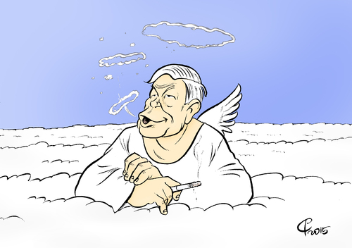 Cartoon: Helmut Schmidt (medium) by Paolo Calleri tagged deutschland,helmut,schmidt,tod,ex,kanzler,altkanzler,spd,hamburg,raucher,politik,politiker,raf,nato,doppelbeschluss,geschichte,karikatur,cartoon,paolo,calleri,deutschland,helmut,schmidt,tod,ex,kanzler,altkanzler,spd,hamburg,raucher,politik,politiker,raf,nato,doppelbeschluss,geschichte,karikatur,cartoon,paolo,calleri