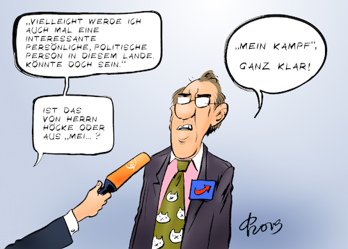 Cartoon: Höcke-Interview (medium) by Paolo Calleri tagged deutschland,parteien,afd,alternative,fuer,bjoern,hoecke,interview,abbruch,drohung,journalismus,journalisten,zitate,mein,kampf,adolf,hitler,karikatur,cartoon,paolo,calleri,deutschland,parteien,afd,alternative,fuer,bjoern,hoecke,interview,abbruch,drohung,journalismus,journalisten,zitate,mein,kampf,adolf,hitler,karikatur,cartoon,paolo,calleri