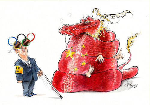 Cartoon: Ich seh das Problem nicht (medium) by Paolo Calleri tagged welt,china,volksrepublik,winterspiele,olympische,spiele,peking,menschenrechte,olympiaboykott,uiguren,voelkermord,wirtschaft,gesellschaft,diktatur,demokratie,unterdrueckung,ioc,sport,karikatur,cartoon,paolo,calleri,welt,china,volksrepublik,winterspiele,olympische,spiele,peking,menschenrechte,olympiaboykott,uiguren,voelkermord,wirtschaft,gesellschaft,diktatur,demokratie,unterdrueckung,ioc,sport,karikatur,cartoon,paolo,calleri