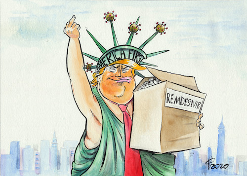 Cartoon: Remdesivir (medium) by Paolo Calleri tagged us,usa,vereinigte,staaten,medikament,remdesivir,medizin,gesundheit,infektionen,tote,virus,corona,coronavirus,covid,19,praesident,donald,trump,bestand,solidaritaet,zusammenarbeit,karikatur,cartoon,paolo,calleri,us,usa,vereinigte,staaten,medikament,remdesivir,medizin,gesundheit,infektionen,tote,virus,corona,coronavirus,covid,19,praesident,donald,trump,bestand,solidaritaet,zusammenarbeit,karikatur,cartoon,paolo,calleri