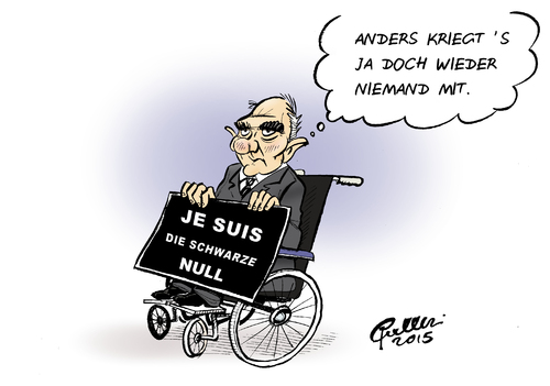 Cartoon: Schwarze Null (medium) by Paolo Calleri tagged deutschland,bundesfinanzminister,wolfgang,schaeuble,schwarze,null,schulden,bundeshaushalt,ausgeglichener,haushalt,jahresabschluss,wirtschaft,finanzen,steuern,neuverschuldung,solidaritaetsbekundung,charlie,hebdo,satirezeitschrift,attentat,trauer,karikatur,cartoon,paolo,calleri,deutschland,bundesfinanzminister,wolfgang,schaeuble,schwarze,null,schulden,bundeshaushalt,ausgeglichener,haushalt,jahresabschluss,wirtschaft,finanzen,steuern,neuverschuldung,solidaritaetsbekundung,charlie,hebdo,satirezeitschrift,attentat,trauer,karikatur,cartoon,paolo,calleri