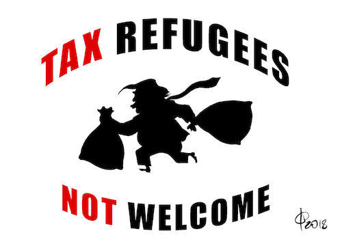 Cartoon: Tax Refugee (medium) by Paolo Calleri tagged usa,praesident,donald,trump,zeitung,presse,new,york,times,steuern,steuerhinterziehung,karikatur,cartoon,usa,praesident,donald,trump,zeitung,presse,new,york,times,steuern,steuerhinterziehung,karikatur,cartoon