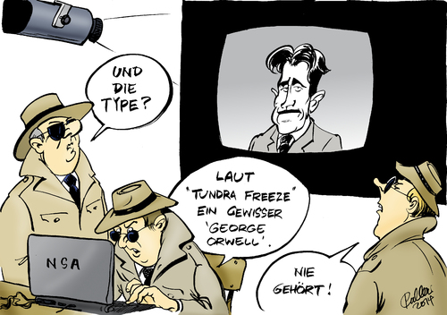 Cartoon: Tundra Freeze (medium) by Paolo Calleri tagged usa,nsa,skandal,spionage,geheimdienst,internet,telekommunikation,fotografien,bilder,software,tundra,freeze,auffinden,zielpersonen,global,weltweit,gesichtserkennung,biometrisch,daten,papiere,whistleblower,edward,snowden,karikatur,cartoon,paolo,calleri,usa,nsa,skandal,spionage,geheimdienst,internet,telekommunikation,fotografien,bilder,software,tundra,freeze,auffinden,zielpersonen,global,weltweit,gesichtserkennung,biometrisch,daten,papiere,whistleblower,edward,snowden,karikatur,cartoon,paolo,calleri