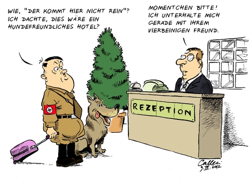 Cartoon: Wir müssen draußen bleiben (medium) by Paolo Calleri tagged bundesgerichtshof,bgh,hotel,hotelbetreiber,rechtsextreme,nazis,npd,ablehnen,hausverbot,bundesgerichtshof,bgh,hotel,hotelbetreiber,rechtsextreme,nazis,npd,ablehnen,hausverbot