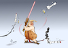 Cartoon: Trumps Raketenabwehr (small) by Paolo Calleri tagged usa,praesident,donald,trump,raketen,raketenabwehr,modernisiserung,laser,militaer,waffen,karikatur,cartoon,paolo,calleri