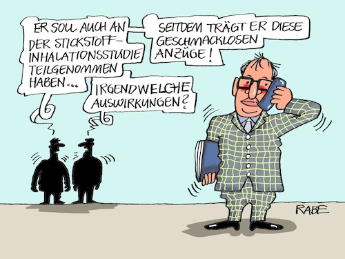 Cartoon: Abgastest (medium) by RABE tagged diesel,vw,skandaal,dobrindt,autobauer,rabe,ralf,böhme,cartoon,karikatur,pressezeichnung,farbcartoon,tagescartoon,fahrverbot,tierversuche,affen,menschen,stickstofdioxid,belastung,umweltschäden,karoanzüge,csu,anzugträger,karos,kästchen,quadrate,quadratmuster,inhalationsstudie,mercedes,bmw,diesel,vw,skandaal,dobrindt,autobauer,rabe,ralf,böhme,cartoon,karikatur,pressezeichnung,farbcartoon,tagescartoon,fahrverbot,tierversuche,affen,menschen,stickstofdioxid,belastung,umweltschäden,karoanzüge,csu,anzugträger,karos,kästchen,quadrate,quadratmuster,inhalationsstudie,mercedes,bmw