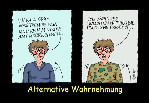 Cartoon: Alternative Fakten (medium) by RABE tagged europawahl,mai,brüssel,eu,rabe,ralf,böhme,cartoon,karikatur,pressezeichnung,farbcartoon,tagescartoon,akk,kramp,karrenbauer,cdu,vorsitzende,ministeramt,soldatenwohl,von,der,leyen,amtsübergabe,ernennungsprotokoll,bundesverteidigungsministerin,alternativ,fakten,wahrnehmung,bundeswehr,europawahl,mai,brüssel,eu,rabe,ralf,böhme,cartoon,karikatur,pressezeichnung,farbcartoon,tagescartoon,akk,kramp,karrenbauer,cdu,vorsitzende,ministeramt,soldatenwohl,von,der,leyen,amtsübergabe,ernennungsprotokoll,bundesverteidigungsministerin,alternativ,fakten,wahrnehmung,bundeswehr