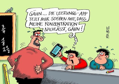 Cartoon: App Salat (medium) by RABE tagged schule,schüler,bildungsministerin,pisa,test,klassenzimmer,lehrer,rabe,ralf,böhme,cartoon,karikatur,pressezeichnung,farbcaroon,tagescartoon,telent,bildungsministerium,leistung,förderung,schule,schüler,bildungsministerin,pisa,test,klassenzimmer,lehrer,rabe,ralf,böhme,cartoon,karikatur,pressezeichnung,farbcaroon,tagescartoon,telent,bildungsministerium,leistung,förderung