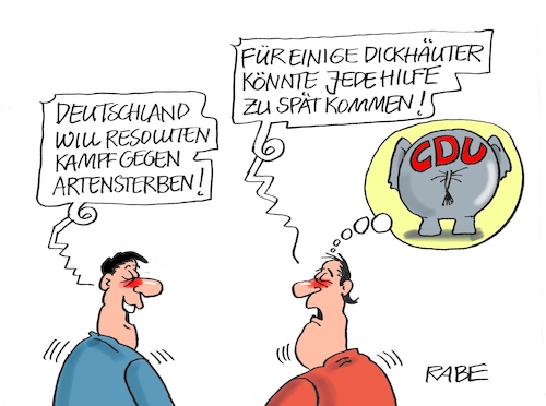 Cartoon: Artensterblichkeit (medium) by RABE tagged bundestagswahl,wahlkampf,osten,ddr,ostbeauftragter,bundesregierung,recht,rabe,ralf,böhme,cartoon,karikatur,pressezeichnung,farbcartoon,tagescartoon,cdu,wahlplakat,laschet,lacher,lachnummer,artensterben,artenschutzkonferenz,dickhäuter,elefanten,parteispitze,neuaufstellung,erneuerung,atur,umwelt,bundestagswahl,wahlkampf,osten,ddr,ostbeauftragter,bundesregierung,recht,rabe,ralf,böhme,cartoon,karikatur,pressezeichnung,farbcartoon,tagescartoon,cdu,wahlplakat,laschet,lacher,lachnummer,artensterben,artenschutzkonferenz,dickhäuter,elefanten,parteispitze,neuaufstellung,erneuerung,atur,umwelt