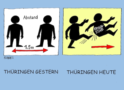 Cartoon: Auflösungserscheinungen (medium) by RABE tagged virus,corona,pandemie,coronakrise,rabe,ralf,böhme,cartoon,karikatur,pressezeichnung,farbcartoon,tagescartoon,viren,virenschutz,mundschutz,desinfektion,föderal,föderalismus,ländersache,abstandsregeln,lockerungen,bodo,ramelow,thüringen,krisenstab,abschaffung,auflösung,virus,corona,pandemie,coronakrise,rabe,ralf,böhme,cartoon,karikatur,pressezeichnung,farbcartoon,tagescartoon,viren,virenschutz,mundschutz,desinfektion,föderal,föderalismus,ländersache,abstandsregeln,lockerungen,bodo,ramelow,thüringen,krisenstab,abschaffung,auflösung