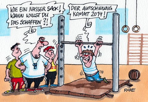 Cartoon: Aufschwung (medium) by RABE tagged wachstum,wachstumsprognose,aufschwung,konjunktur,frühjahrsgutachten,plus,prophezeiung,rabe,ralf,böhme,cartoon,karikatur,sport,sportunterricht,turnen,turnhalle,reck,reckstange,felgaufschwung,schule,schüler,sack,übergewicht,schuldenkrise,euroreum,expertenkommission,wachstum,wachstumsprognose,aufschwung,konjunktur,frühjahrsgutachten,plus,prophezeiung,rabe,ralf,böhme,cartoon,karikatur,sport,sportunterricht,turnen,turnhalle,reck,reckstange,felgaufschwung,schule,schüler,sack,übergewicht,schuldenkrise,euroreum,expertenkommission