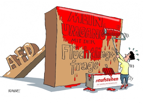 Cartoon: Aufstehen Sahra (medium) by RABE tagged sahra,wagenknecht,sammlungsbewegung,aufstehen,linke,bewegung,sammelbecken,unzufriedene,afd,braune,rechte,rot,rote,rabe,ralf,böhme,cartoon,tagescrtoon,pressezeichnung,farbcartoon,oskar,lafontaine,malerfarbe,rolle,walze,abstreichgitter,anhänger,demokratie,sahra,wagenknecht,sammlungsbewegung,aufstehen,linke,bewegung,sammelbecken,unzufriedene,afd,braune,rechte,rot,rote,rabe,ralf,böhme,cartoon,tagescrtoon,pressezeichnung,farbcartoon,oskar,lafontaine,malerfarbe,rolle,walze,abstreichgitter,anhänger,demokratie