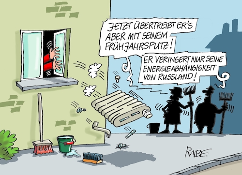 Cartoon: Ausheizer (medium) by RABE tagged energie,energiekosten,heizkosten,preissteigerung,stromkosten,benzinpreis,rabe,ralf,böhme,cartoon,karikatur,farbzeichnung,pressezeichnung,tagescartoon,michel,sparschwein,euro,inflation,teuerungsrate,putin,ukraine,ukrainekrieg,frühjahrsputz,heizkörper,gazprom,ölembargo,gasembargo,russland,energie,energiekosten,heizkosten,preissteigerung,stromkosten,benzinpreis,rabe,ralf,böhme,cartoon,karikatur,farbzeichnung,pressezeichnung,tagescartoon,michel,sparschwein,euro,inflation,teuerungsrate,putin,ukraine,ukrainekrieg,frühjahrsputz,heizkörper,gazprom,ölembargo,gasembargo,russland