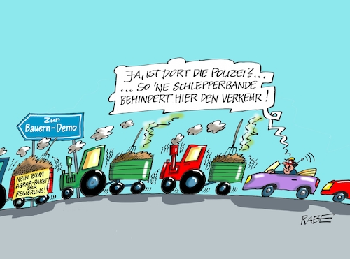 Cartoon: Bauerndemo Bonn (medium) by RABE tagged klimawandel,umwelt,umweltministerin,schulze,sp,klimapreis,heizung,auto,rabe,ralf,böhme,cartoon,karikatur,pressezeichnung,farbcartoon,tagescartoon,brücke,bettler,verkehr,klimaprämie,friday,for,future,agrarpolitik,agrarpaket,agrarministerin,julia,klöckner,union,landwirte,schlepper,traktoren,mist,mistgabeln,klimawandel,umwelt,umweltministerin,schulze,sp,klimapreis,heizung,auto,rabe,ralf,böhme,cartoon,karikatur,pressezeichnung,farbcartoon,tagescartoon,brücke,bettler,verkehr,klimaprämie,friday,for,future,agrarpolitik,agrarpaket,agrarministerin,julia,klöckner,union,landwirte,schlepper,traktoren,mist,mistgabeln