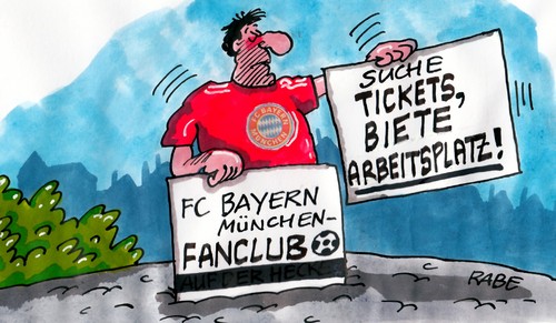 Cartoon: Bayernticket (medium) by RABE tagged bayern,bayernmünchen,münchen,bundesliga,fußball,tabelle,tabellenführer,bundesligatabelle,tor,torschütze,spielsaison,fan,fanclub,hooligan,ticket,spielarena,fußballstadion,arbeitsplatz,job,trainer,heynckes,ribery,müller,gomez,neuer,fanshop,fankurve,bayern,bayernmünchen,münchen,bundesliga,fußball,tabelle,tabellenführer,bundesligatabelle,tor,torschütze,spielsaison,fan,fanclub,hooligan,ticket,spielarena,fußballstadion,arbeitsplatz,job,trainer,heynckes,ribery,müller,gomez,neuer,fanshop,fankurve