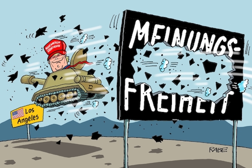 Cartoon: Billboard (medium) by RABE tagged trrump,donald,präsident,usa,zoll,strafzoll,cartoon,karikatur,rabe,ralf,böhme,pressezeichnung,farbcartoon,tagescartoon,vatikan,büro,papst,franziskus,tod,sekretär,konklave,selbsternennung,kirche,bischof,los,angeles,unruhen,straßenkämpfe,nationalgarde,proteste,bürgerrechte,demokratie,meinung,meinugsfreiheit,billboard,werbung,werbefläche,panzer,trrump,donald,präsident,usa,zoll,strafzoll,cartoon,karikatur,rabe,ralf,böhme,pressezeichnung,farbcartoon,tagescartoon,vatikan,büro,papst,franziskus,tod,sekretär,konklave,selbsternennung,kirche,bischof,los,angeles,unruhen,straßenkämpfe,nationalgarde,proteste,bürgerrechte,demokratie,meinung,meinugsfreiheit,billboard,werbung,werbefläche,panzer