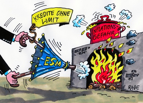 Cartoon: Blasebalg (medium) by RABE tagged schutzschirm,spekulanten,zugluft,kamin,herd,kochtopf,feuer,wind,luft,blasebalg,limit,juncker,inflationsgefahr,inflation,ezb,esm,kreditlimit,kredite,schäuble,cdu,merkel,finanzchefs,fiskalpakt,eurobond,eurozone,athen,griechenland,spanien,banken,schuldenschnitt,rettungspaket,rettungsschirm,schuldenkrise,brüssel,eu,eurokrise,euro,feuerkraft