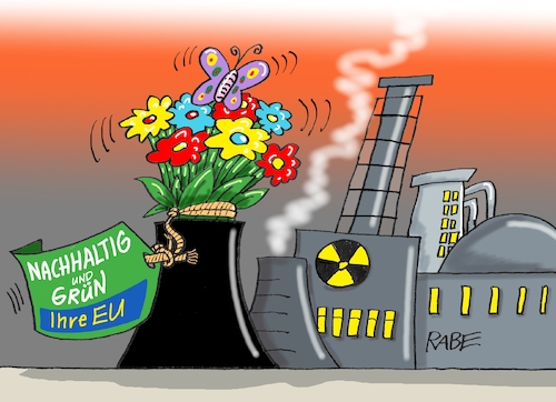 Cartoon: Blumige Worte (medium) by RABE tagged energiewende,windkraft,windräder,solarenergie,umweltminister,robert,habeck,grüne,rabe,ralf,böhme,cartoon,karikatur,pressezeichnung,farbcartoon,tagescartoon,michel,lastenträger,kosten,energiepreise,atomkraftwerk,akw,brüssel,eu,grün,nachhaltigkeit,siegel,umweltsiegel,kernkraft,kernkraftwerk,umweltfreundlich,energiewende,windkraft,windräder,solarenergie,umweltminister,robert,habeck,grüne,rabe,ralf,böhme,cartoon,karikatur,pressezeichnung,farbcartoon,tagescartoon,michel,lastenträger,kosten,energiepreise,atomkraftwerk,akw,brüssel,eu,grün,nachhaltigkeit,siegel,umweltsiegel,kernkraft,kernkraftwerk,umweltfreundlich