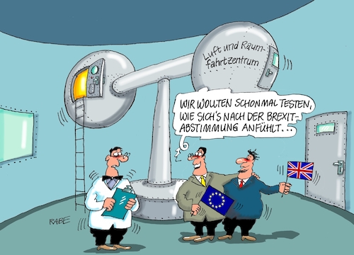 Cartoon: Brexit Zentrifuge (medium) by RABE tagged brexit,eu,insel,may,britten,austritt,rabe,ralf,böhme,cartoon,karikatur,pressezeichnung,farbcartoon,tagescartoon,parlament,abstimmung,deal,test,zentrifuge,raumfahrtzentrum,gegner,fahrplan,brexit,eu,insel,may,britten,austritt,rabe,ralf,böhme,cartoon,karikatur,pressezeichnung,farbcartoon,tagescartoon,parlament,abstimmung,deal,test,zentrifuge,raumfahrtzentrum,gegner,fahrplan