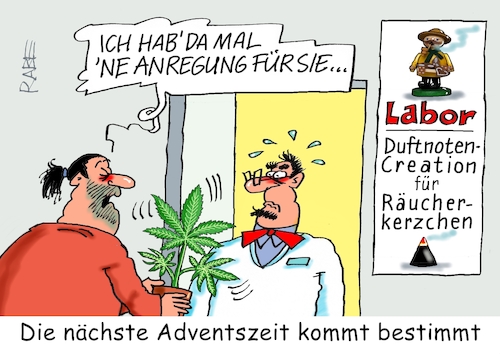 Cartoon: Cannabisduft (medium) by RABE tagged cannabis,cannabisfreigabe,cannabisgesetz,legalisierung,hanf,joint,drogen,karl,lauterbach,gesetz,polizei,behörden,länder,gras,katzen,katzengras,töpfe,pflanzen,kontrolle,weihnachten,advent,adventszeit,rächerkerzchen,räuchermännchen,adventsduft,duftnote,cannabisduft,hanfpflanze,erzgebirge,labor,duftcreation,cannabis,cannabisfreigabe,cannabisgesetz,legalisierung,hanf,joint,drogen,karl,lauterbach,gesetz,polizei,behörden,länder,gras,katzen,katzengras,töpfe,pflanzen,kontrolle,weihnachten,advent,adventszeit,rächerkerzchen,räuchermännchen,adventsduft,duftnote,cannabisduft,hanfpflanze,erzgebirge,labor,duftcreation