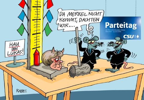 Cartoon: CSU Parteitag (medium) by RABE tagged csu,seehofer,bayern,parteitag,schwesterpartei,merkel,cdu,münchen,rabe,ralf,böhme,cartoon,karikatur,pressezeichnung,farbcartoon,tagescartoon,hau,den,lukas,rummel,mäuse,tisch,absage,holzhammer,csu,seehofer,bayern,parteitag,schwesterpartei,merkel,cdu,münchen,rabe,ralf,böhme,cartoon,karikatur,pressezeichnung,farbcartoon,tagescartoon,hau,den,lukas,rummel,mäuse,tisch,absage,holzhammer