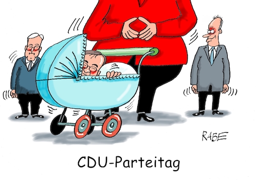 Cartoon: Das Kind wird schon geschaukelt (medium) by RABE tagged corona,bildung,bildungsminister,kanzleramt,bildungskonferenz,lehrerkonferenz,laptop,ausstatung,digitalisierung,bildungsmonitor,internetzugan,wlan,aufwachen,cdu,parteitag,onlineparteitag,grußwort,kandidaten,röttgen,merz,laschet,mutti,merkel,kinderwagen,baby,raute,söder,akk,parteispitze,parteivorsitz,union,lockdown,corona,bildung,bildungsminister,kanzleramt,bildungskonferenz,lehrerkonferenz,laptop,ausstatung,digitalisierung,bildungsmonitor,internetzugan,wlan,aufwachen,cdu,parteitag,onlineparteitag,grußwort,kandidaten,röttgen,merz,laschet,mutti,merkel,kinderwagen,baby,raute,söder,akk,parteispitze,parteivorsitz,union,lockdown