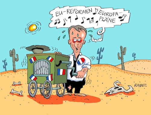 Cartoon: Die ewige Leier (medium) by RABE tagged macron,frankreich,reformen,eu,brüssel,europapläne,flüchtlinge,flüchtlingskrise,paris,euro,merkel,kanzlerin,europawahl,prämie,rabe,ralf,böhme,cartoon,karikatur,pressezeichnung,farbcaroon,tagescartoon,wüste,leierkasten,musik,kakteen,knochen,macron,frankreich,reformen,eu,brüssel,europapläne,flüchtlinge,flüchtlingskrise,paris,euro,merkel,kanzlerin,europawahl,prämie,rabe,ralf,böhme,cartoon,karikatur,pressezeichnung,farbcaroon,tagescartoon,wüste,leierkasten,musik,kakteen,knochen