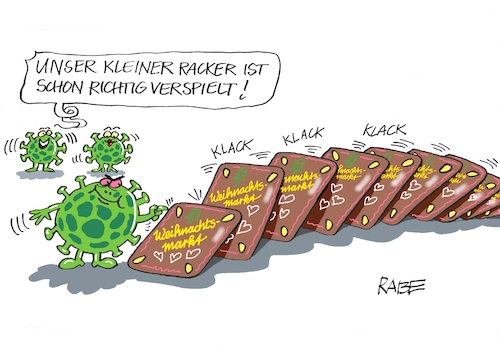 Cartoon: Dominodomina (medium) by RABE tagged corona,bundländerkonferenz,merkel,kanzleramt,lockerungen,stufenplan,öffnungen,lockdown,shutdown,baumärkte,impfdosen,rki,fallzahlen,inzidenzwert,spahn,impfzentren,impfreihenfolge,notbremse,booster,racker,pfefferkuchen,lebkuchen,weihnachten,weihnachtsmärkte,absage,weihnachtsmarkt,domino,dominosteine,corona,bundländerkonferenz,merkel,kanzleramt,lockerungen,stufenplan,öffnungen,lockdown,shutdown,baumärkte,impfdosen,rki,fallzahlen,inzidenzwert,spahn,impfzentren,impfreihenfolge,notbremse,booster,racker,pfefferkuchen,lebkuchen,weihnachten,weihnachtsmärkte,absage,weihnachtsmarkt,domino,dominosteine