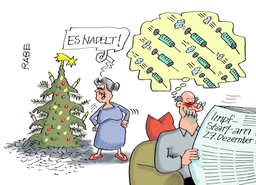 Cartoon: Es nadelt (medium) by RABE tagged corona,bildung,bildungsminister,kanzleramt,bildungskonferenz,lehrerkonferenz,laptop,ausstatung,digitalisierung,bildungsmonitor,internetzugan,wlan,aufwachen,weihnachten,nadeln,tannennadeln,spritzen,injektionsnadeln,spahn,impfstoff,impfverordnung,dezember,lockdown,shutdown,rki,fallzahlen,rentner,ältere,risikogruppen,pflegeheime,corona,bildung,bildungsminister,kanzleramt,bildungskonferenz,lehrerkonferenz,laptop,ausstatung,digitalisierung,bildungsmonitor,internetzugan,wlan,aufwachen,weihnachten,nadeln,tannennadeln,spritzen,injektionsnadeln,spahn,impfstoff,impfverordnung,dezember,lockdown,shutdown,rki,fallzahlen,rentner,ältere,risikogruppen,pflegeheime