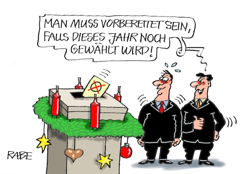 Es weihnachtet im Wahllokal