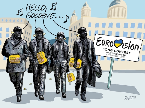 Cartoon: ESC II (medium) by RABE tagged songcontest,esc,liverpool,ukraine,schlagerwettbewerb,rabe,ralf,böhme,cartoon,karikatur,pressezeichnung,farbcartoon,tagescartoon,beatles,pop,rock,beat,statuen,denkmal,beatlesdenkmal,beatlesstatuen,songcontest,esc,liverpool,ukraine,schlagerwettbewerb,rabe,ralf,böhme,cartoon,karikatur,pressezeichnung,farbcartoon,tagescartoon,beatles,pop,rock,beat,statuen,denkmal,beatlesdenkmal,beatlesstatuen