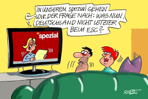 Cartoon: ESC II (medium) by RABE tagged merz,kanzler,koalition,union,spd,klingbeil,cartoon,karikatur,pressezeichnung,farbcartoon,tagescartoon,db,bahn,frühling,frühjahr,frühjahrsputz,ice,zug,blumenkasten,blumenkästen,esc,songcontest,wien,merz,kanzler,koalition,union,spd,klingbeil,cartoon,karikatur,pressezeichnung,farbcartoon,tagescartoon,db,bahn,frühling,frühjahr,frühjahrsputz,ice,zug,blumenkasten,blumenkästen,esc,songcontest,wien